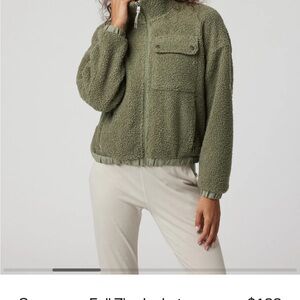 Olive Green Women's Sherpa Jacket